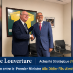 Portrait du Premier ministre haïtien Alix Didier Fils-Aimé rencontrant la BID à Washington pour parler sécurité et élections en Haïti