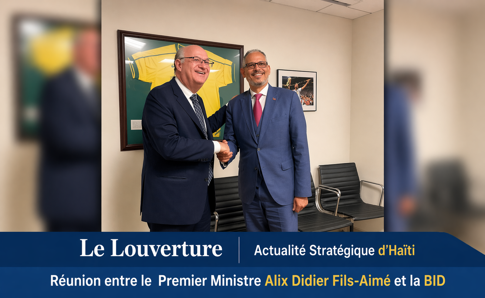 Portrait du Premier ministre haïtien Alix Didier Fils-Aimé rencontrant la BID à Washington pour parler sécurité et élections en Haïti
