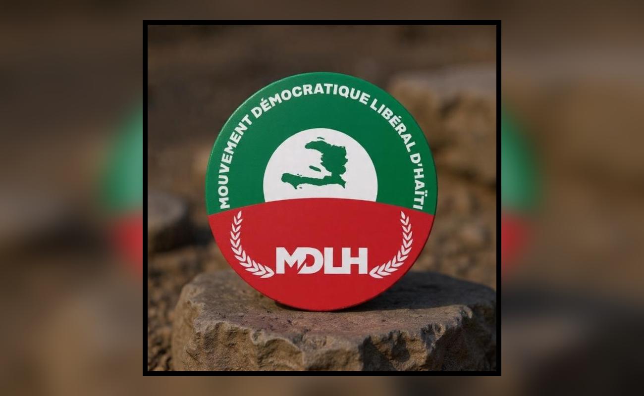 Logo du Mouvement Démocratique Libéral d’Haïti (MDLH) illustrant la réaction du parti après le drame de la Citadelle Laferrière