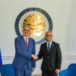 Rencontre entre Alix Didier Fils-Aimé et Albert Ramdin à Washington pour discuter de la sécurité et des élections en Haïti.