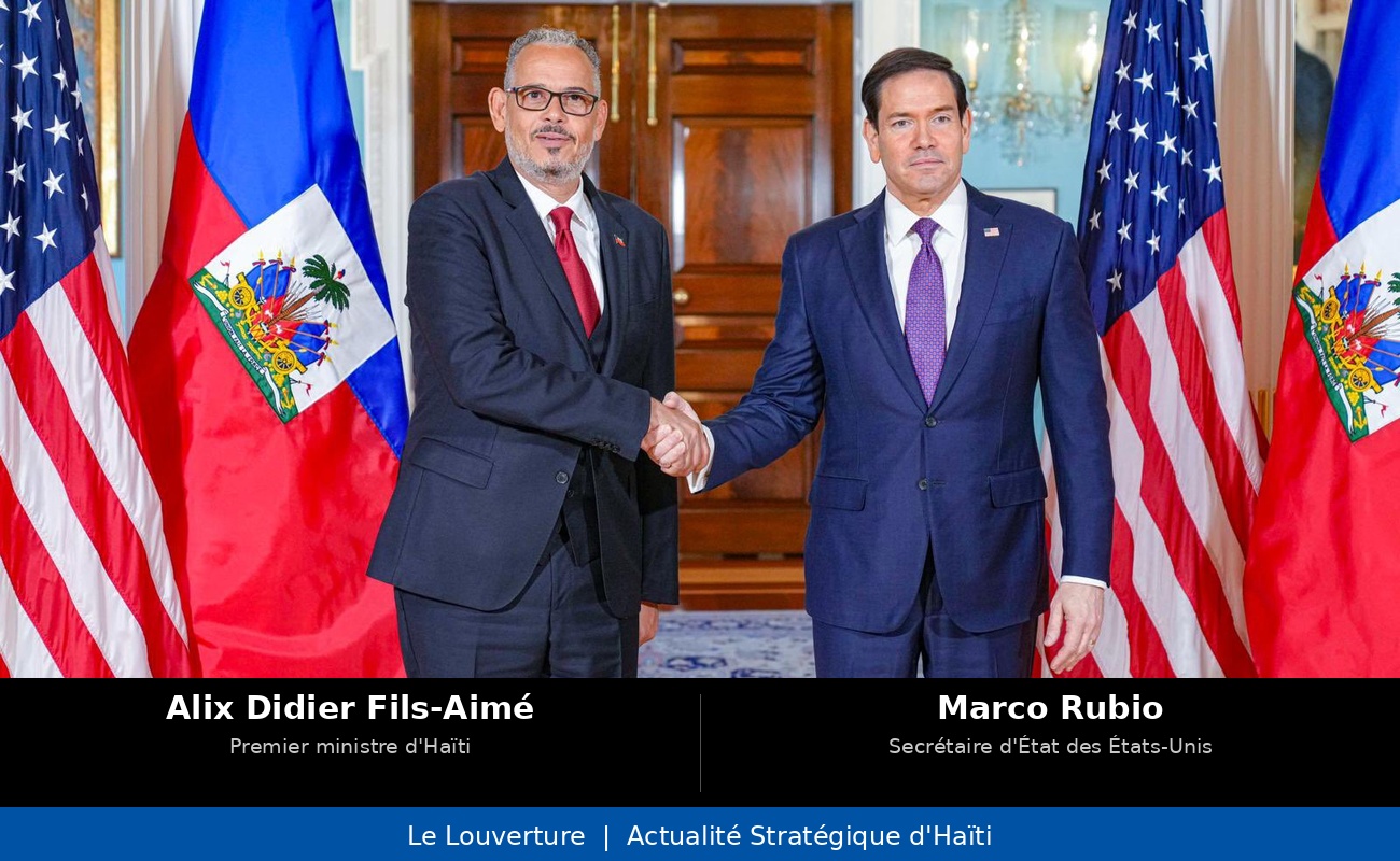 Rencontre officielle entre le Premier ministre haïtien Alix Didier Fils-Aimé et le Secrétaire d’État américain Marco Rubio à Washington, axée sur la sécurité et la coopération stratégique