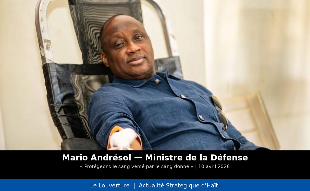 Campagne de collecte de sang organisée par le ministère de la Défense et le PNST au profit des militaires des FAD’H engagés dans les opérations de sécurisation du territoire haïtien.