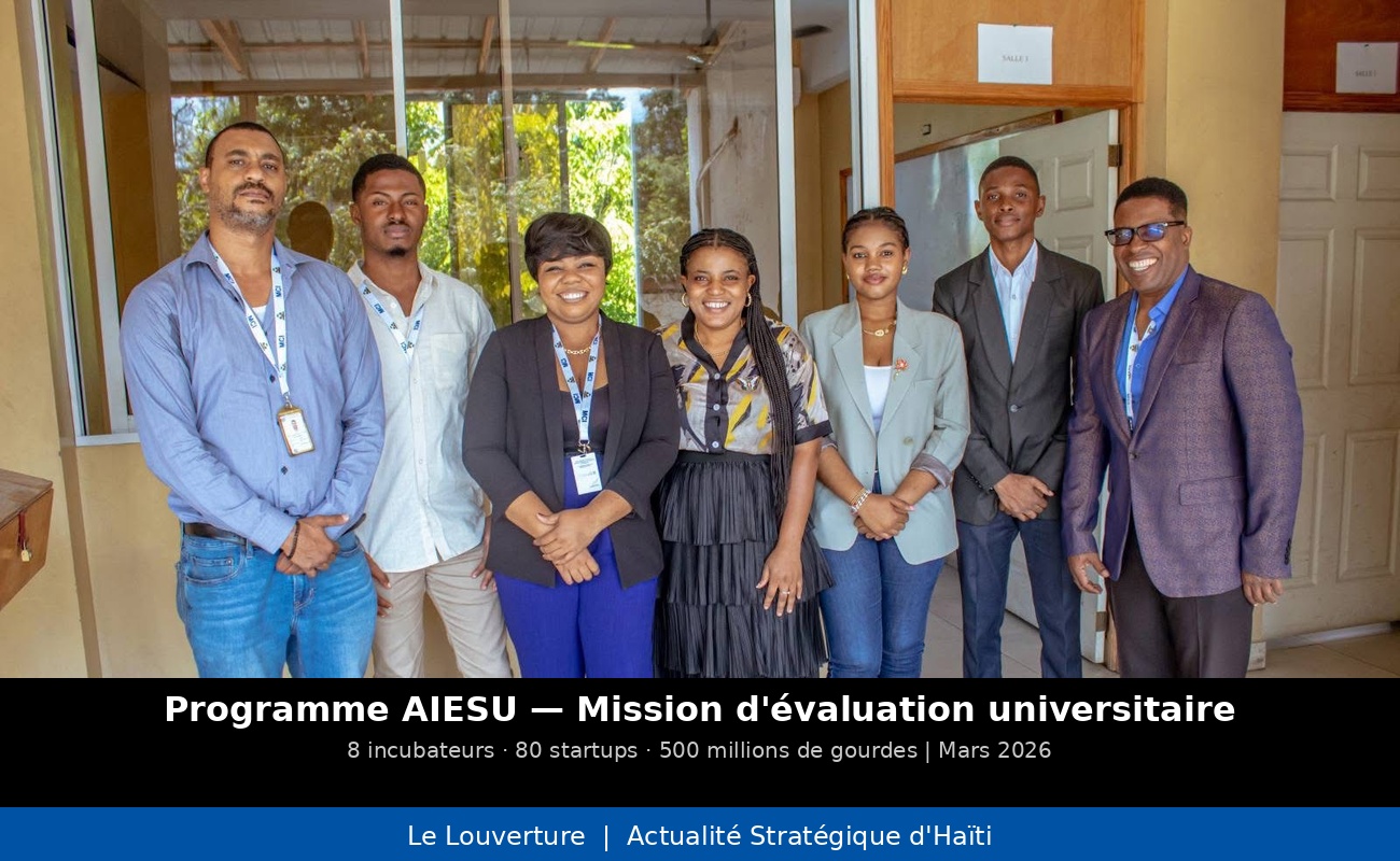Des responsables du programme AIESU en mission d’évaluation dans les universités haïtiennes pour identifier les structures prêtes à accueillir les futurs incubateurs universitaires.