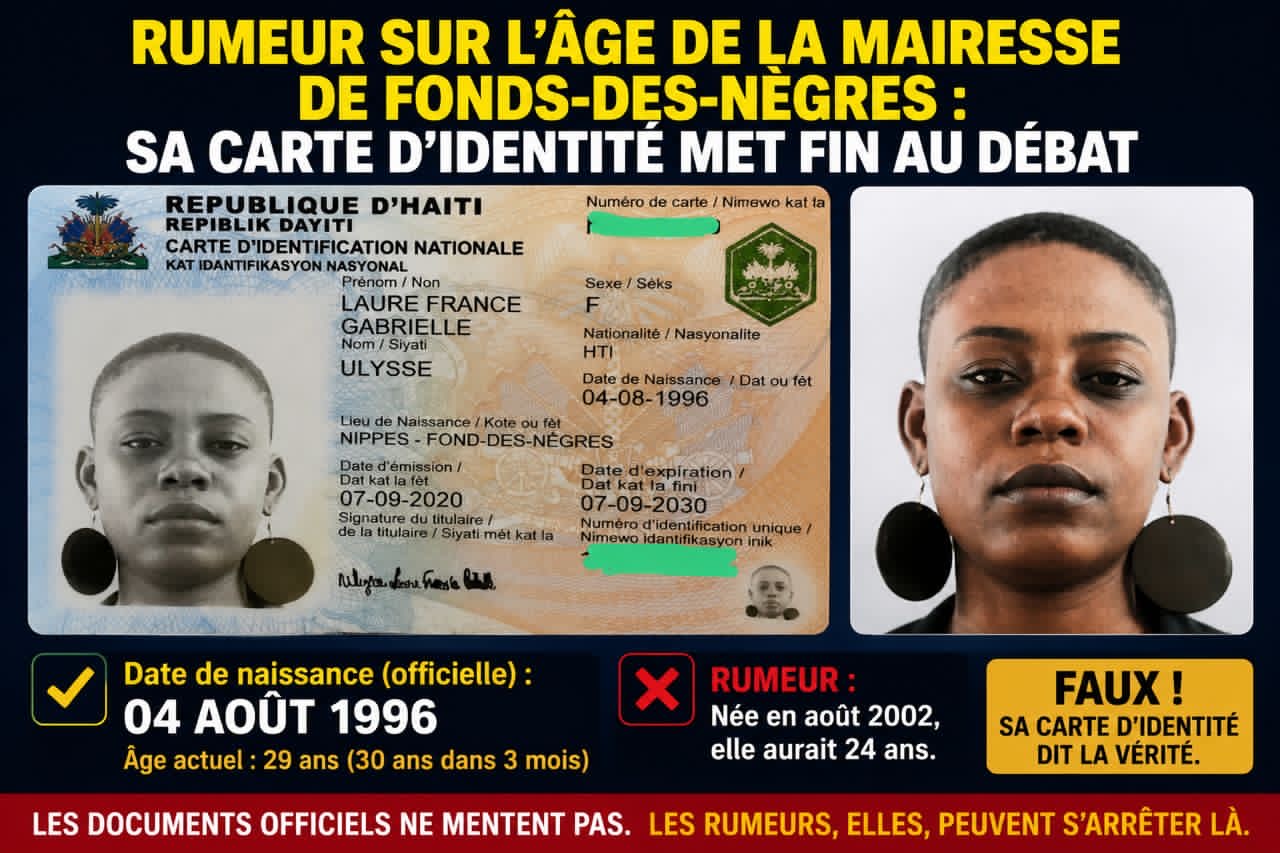 Rumeur sur l'âge de la mairesse de Fonds-des-Nègres : sa carte d'identité met fin au débat 17 4306e21e 8f12 4721 b926 d664dbd120f3