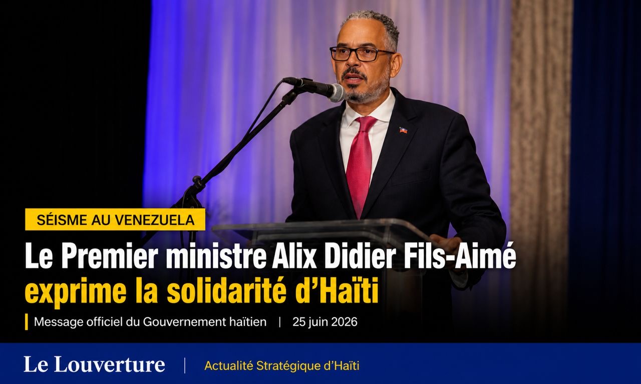 Déclaration officielle du Premier ministre haïtien Alix Didier Fils-Aimé adressant ses condoléances au peuple vénézuélien après un séisme majeur.