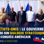 Le Premier ministre Alix Didier Fils-Aimé reçoit une délégation du Congrès américain au Palais National lors d’une rencontre consacrée à la sécurité, aux élections et à la coopération bilatérale.