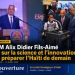 Le PM Alix Didier Fils-Aimé prend la parole aux Journées Scientifiques du Fonds-BRH au Karibe Hôtel, entouré de chercheurs et d'institutionnels.