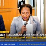 Dr Sandra Paulemon lors du Forum politique de l’ONU à New York.