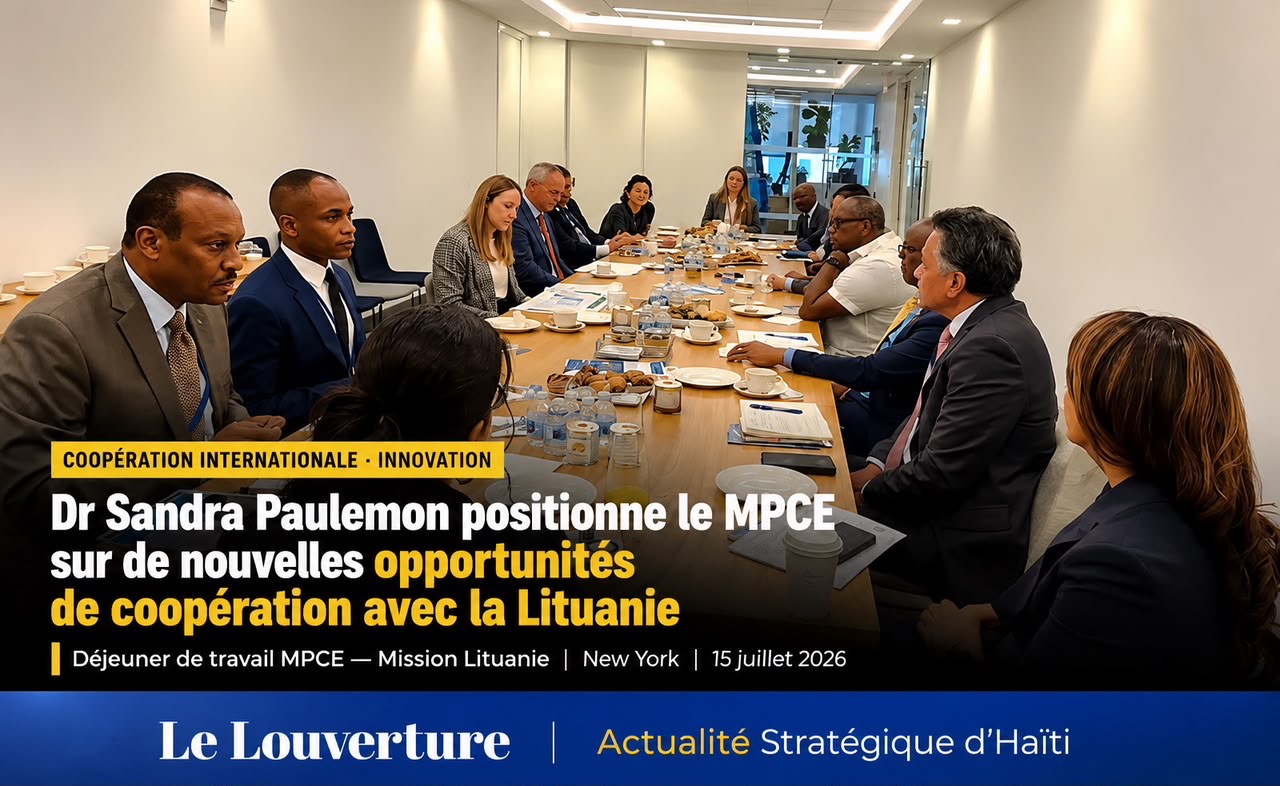 Dr Sandra Paulemon positionne le MPCE sur de nouvelles opportunités de coopération avec la Lituanie 16 Réunion de travail entre la délégation du MPCE et des représentants lituaniens à New York.