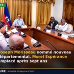 Le Premier ministre Alix Didier Fils-Aimé préside une réunion du Conseil des ministres à Port-au-Prince, au cours de laquelle la nomination de Joseph Morisseau comme nouveau délégué départemental des Nippes a été entérinée.