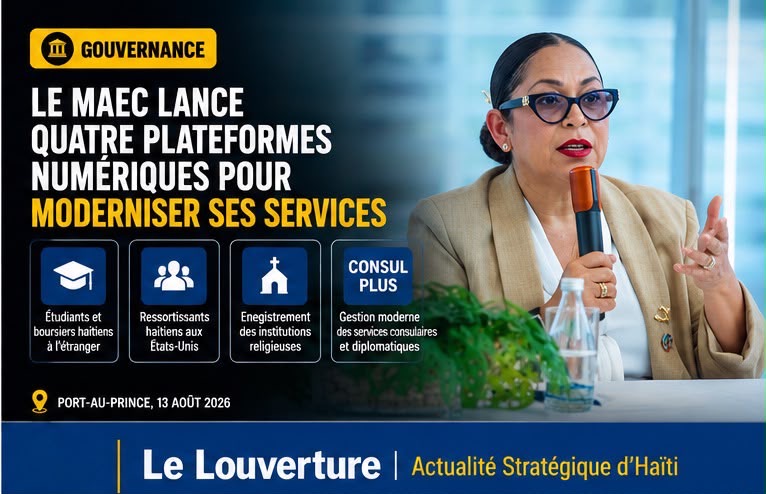 : Raina Forbin présente les nouvelles initiatives numériques destinées à moderniser les services diplomatiques et consulaires haïtiens.