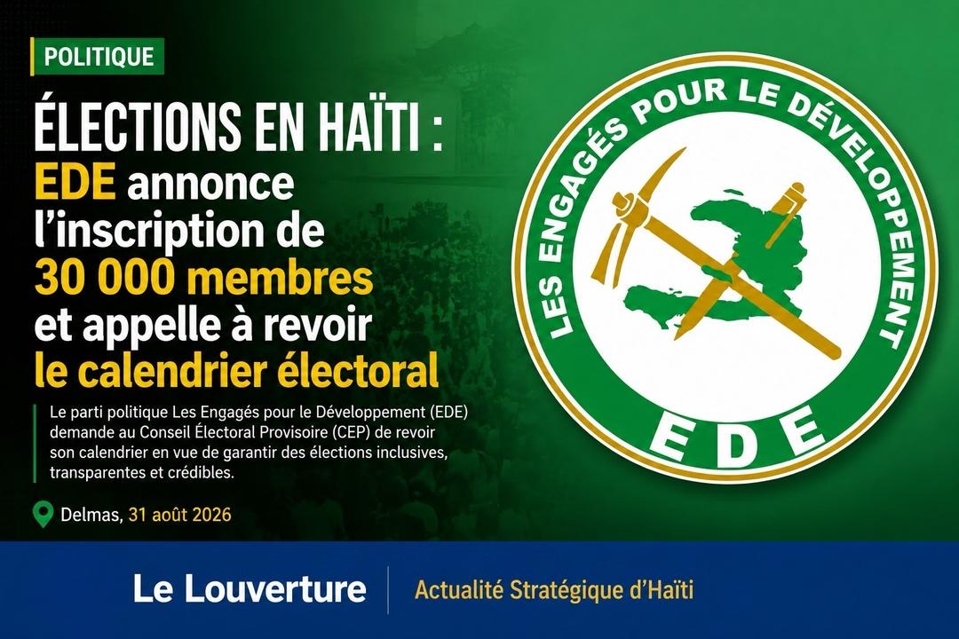 Élections en Haïti : EDE annonce l’inscription de 30 000 membres et appelle à revoir le calendrier électoral 17 29f9d693 6d84 4105 b7d1 2476d5d43cd1