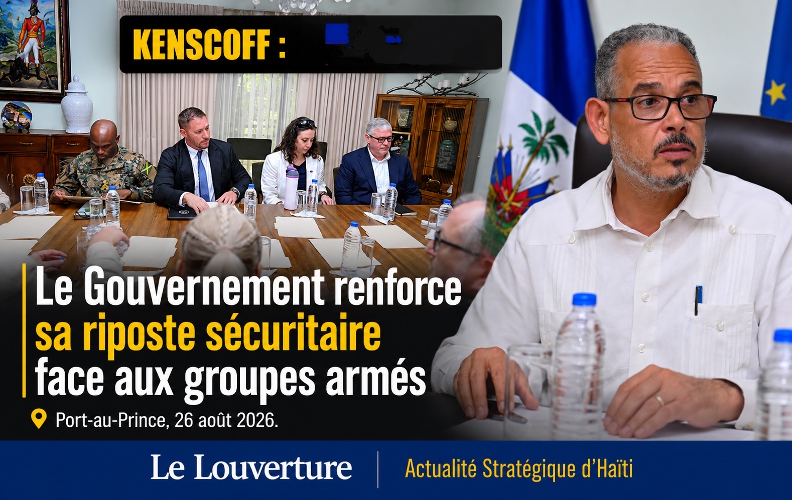 Réunion d'urgence à la Primature autour du Premier ministre Alix Didier Fils-Aimé et du haut état-major de la FRG pour coordonner la riposte sécuritaire après l'attaque armée à Kenscoff.