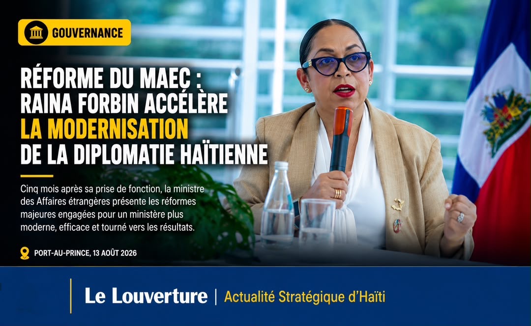 Réforme du MAEC : Raina Forbin accélère la modernisation de la diplomatie haïtienne 18 La ministre des Affaires étrangères Raina Forbin s’exprime lors d’un point de presse consacré aux réformes et à la modernisation du MAEC.