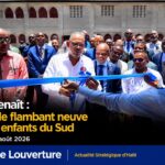 Inauguration de l'École Baptiste de Melinette par le Premier ministre Alix Didier Fils-Aimé à Aquin