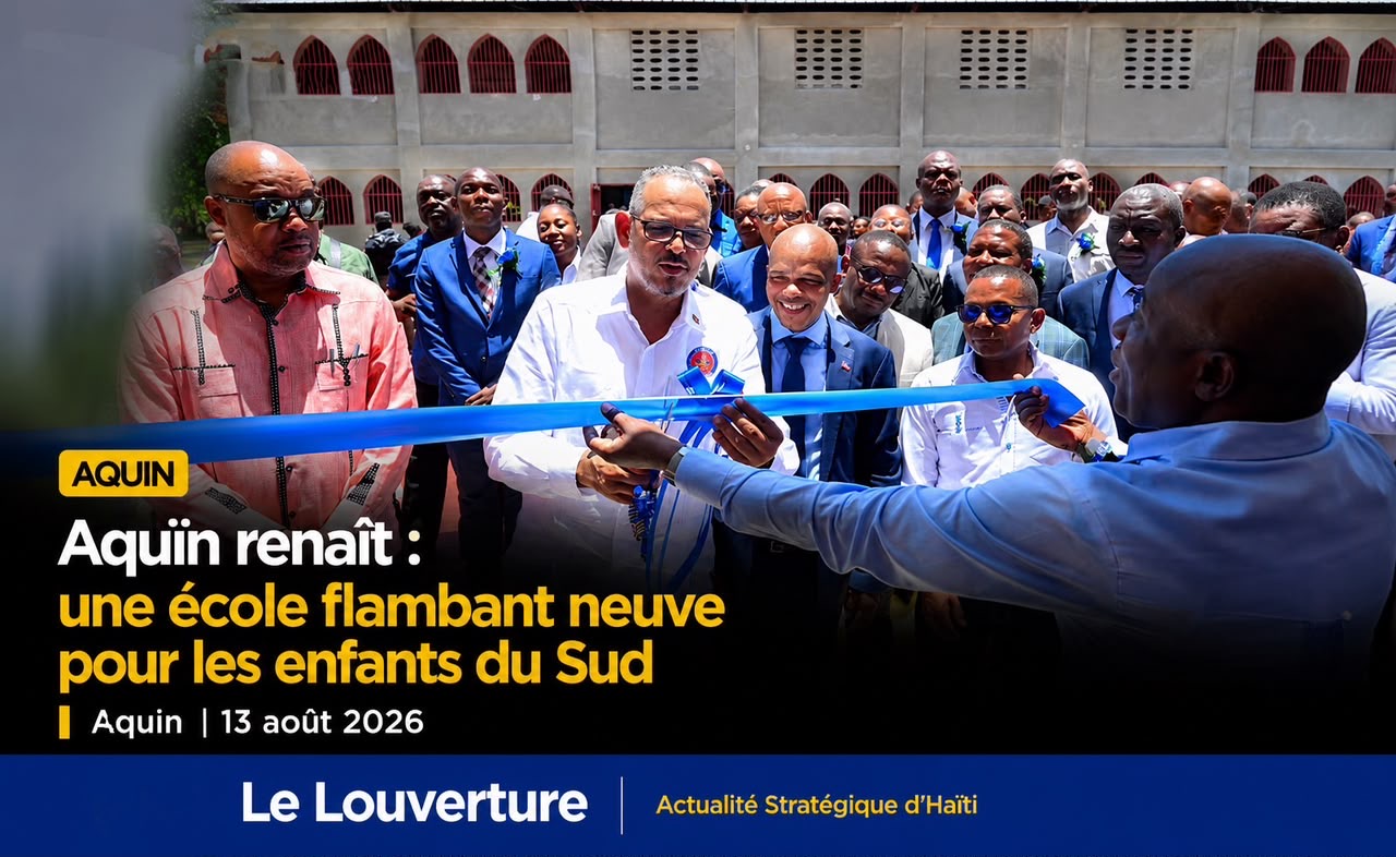 Inauguration de l'École Baptiste de Melinette par le Premier ministre Alix Didier Fils-Aimé à Aquin