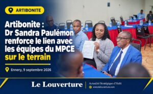 Artibonite : Dr Sandra Paulémon renforce le lien avec les équipes du MPCE sur le terrain 21 La ministre Sandra Paulémon échange avec les employés de la Direction départementale du MPCE dans l’Artibonite afin de renforcer leurs moyens de travail.