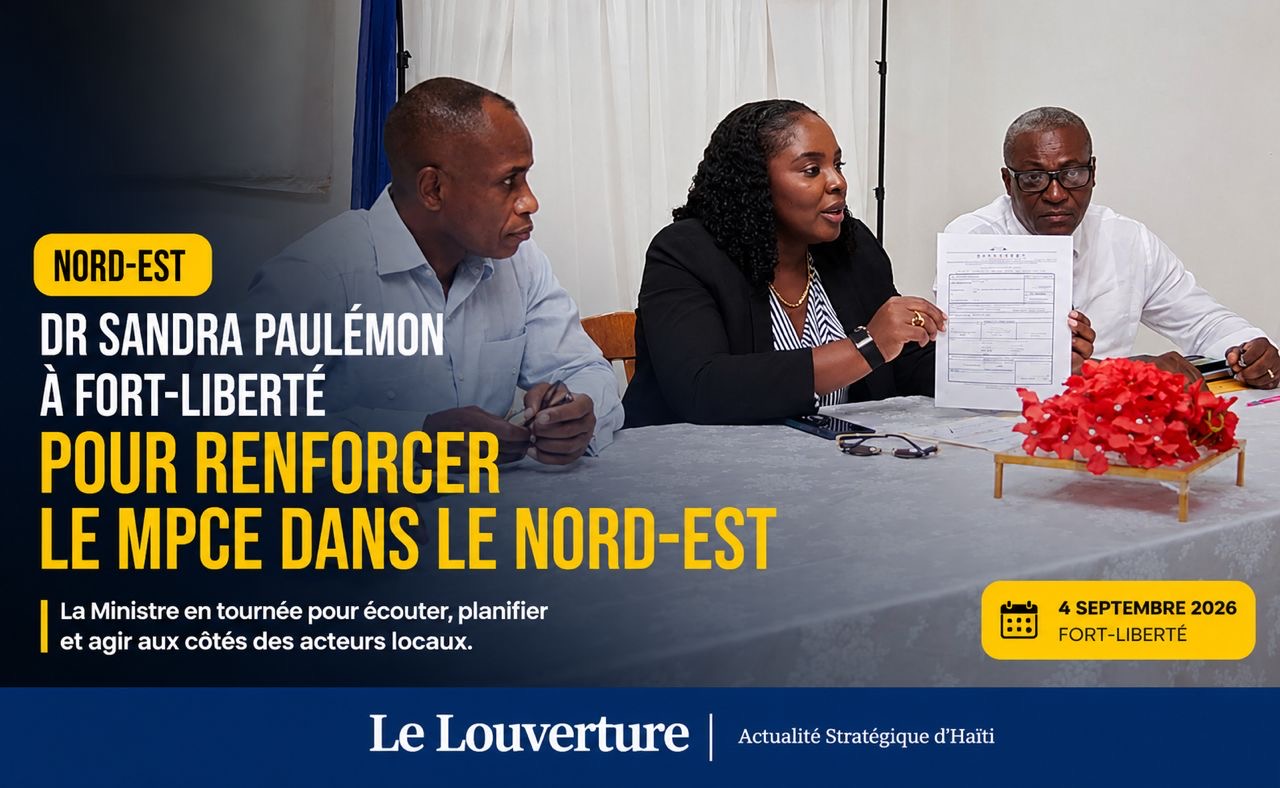 Sandra Paulémon rencontre les employés de la Direction départementale du MPCE à Fort-Liberté.