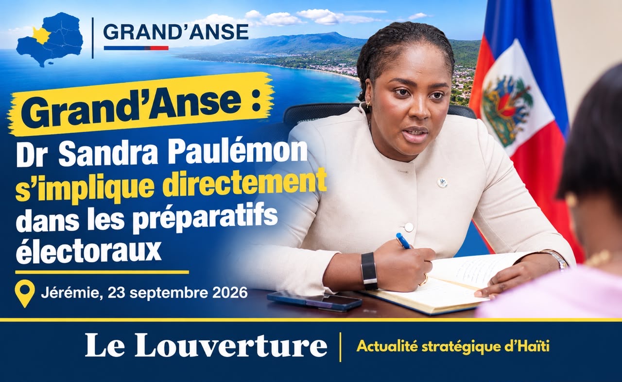 Dr Sandra Paulémon en visite au Bureau électoral départemental de la Grand'Anse à Jérémie.