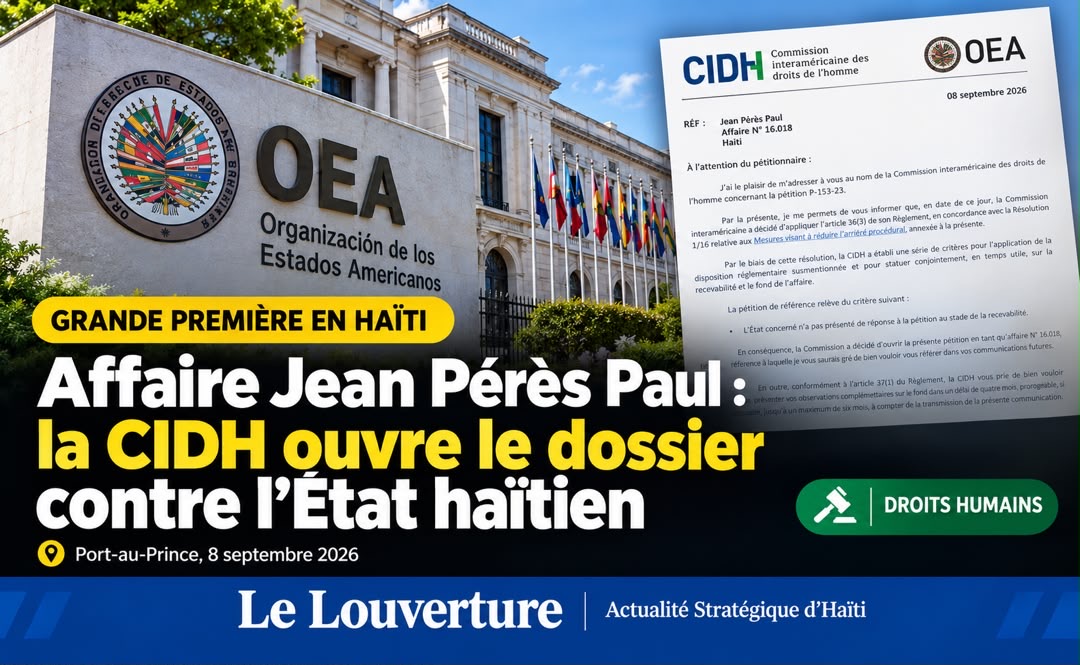 Jean Pérès Paul, juge haïtien, au cœur d’une affaire ouverte par la Commission interaméricaine des droits de l’Homme contre l’État haïtien.