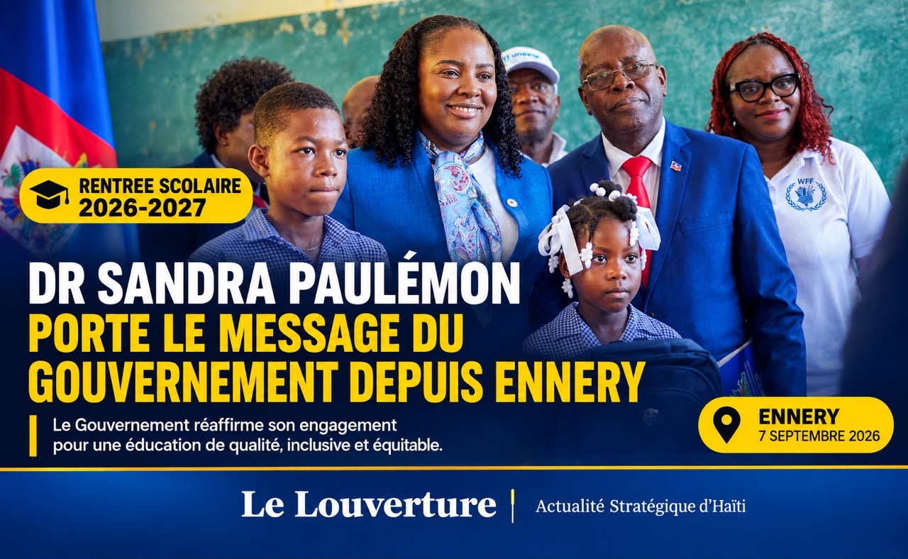 Dr Sandra Paulémon lors du lancement officiel de l’année scolaire 2026-2027 à Ennery.