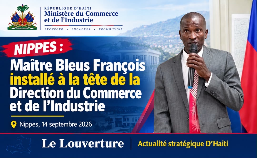 Nippes : Maître Bleus François installé à la tête de la Direction du Commerce et de l’Industrie 36 Installation de Maître Bleus François à la Direction du Commerce et de l'Industrie des Nippes.