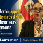 La ministre des Affaires étrangères et des Cultes, Raina Forbin, intervient à distance lors de la IVe Réunion du Groupe des amis d’Haïti, organisée au siège de l’OEA à Washington.