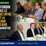 Raina Forbin rencontre son homologue dominicain à Ouanaminthe.
