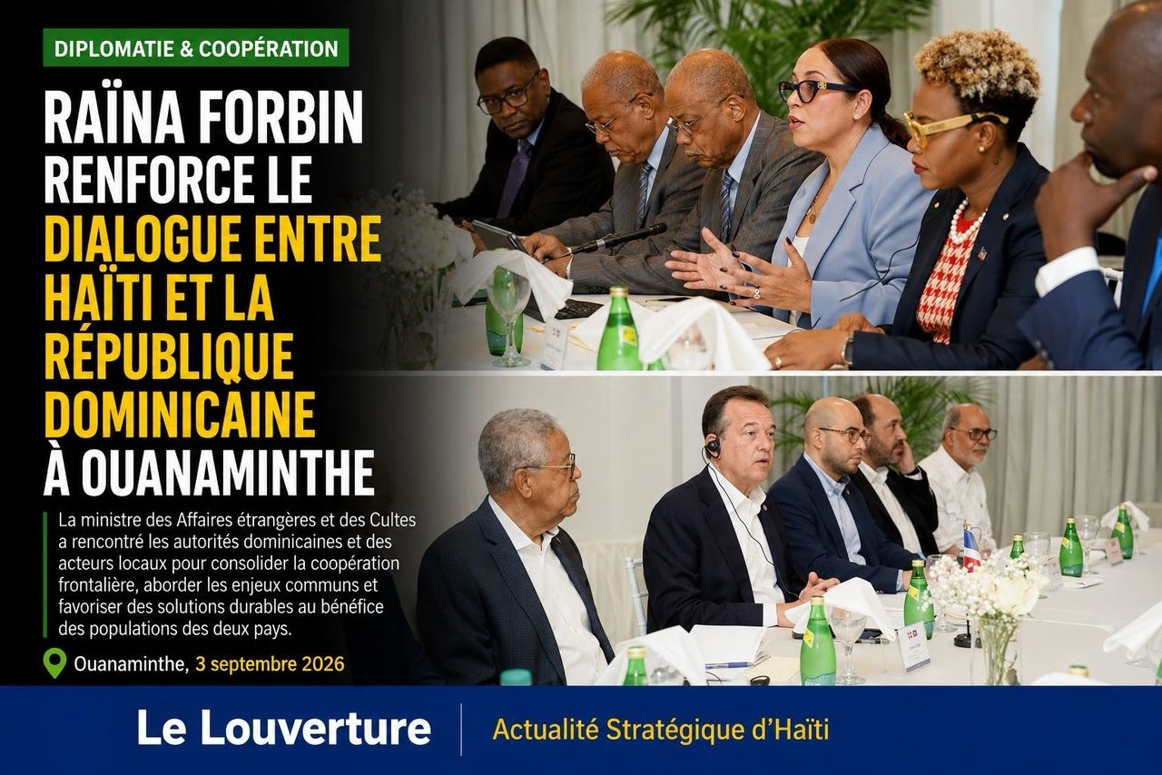 Raina Forbin rencontre son homologue dominicain à Ouanaminthe.