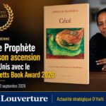 Couverture du roman Cécé d'Emmelie Prophète, édition Archipelago Books, avec le sceau du Massachusetts Book Award 2026
