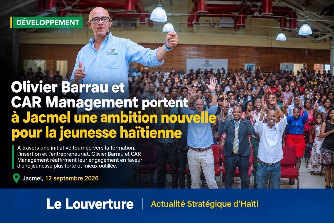 Olivier Barrau et CAR Management portent à Jacmel une ambition nouvelle pour la jeunesse haïtienne 35 Olivier Barrau et CAR Management lors d'une rencontre sur le leadership et l'entrepreneuriat à Jacmel.