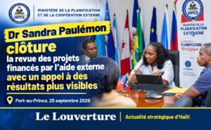 Dr Sandra Paulémon préside la clôture de la revue des projets à financement externe au MPCE