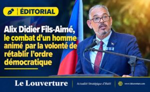 Alix Didier Fils-Aimé, Premier ministre d’Haïti, engagé dans les efforts visant à rétablir la sécurité, renforcer l’autorité de l’État et préparer le retour à l’ordre démocratique.