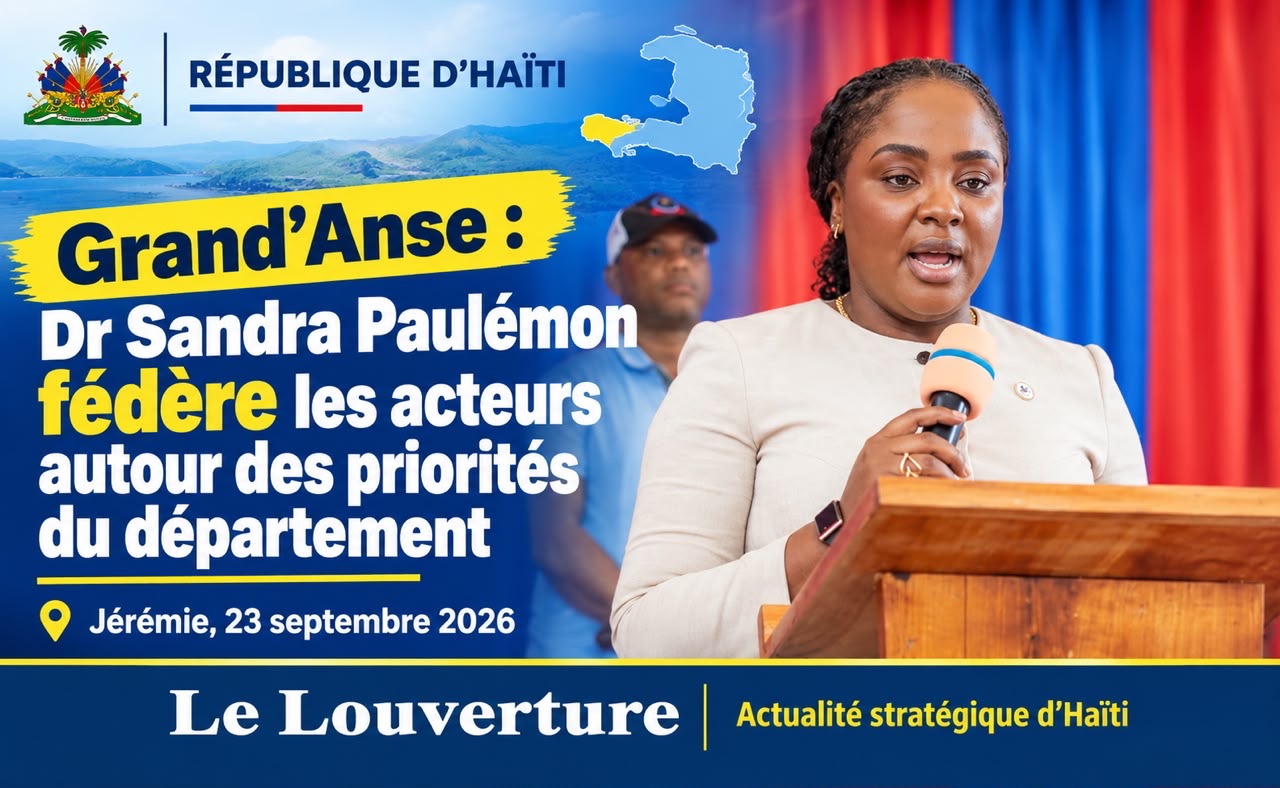 Dr Sandra Paulémon lors de la Table départementale de concertation de la Grand'Anse à Jérémie.