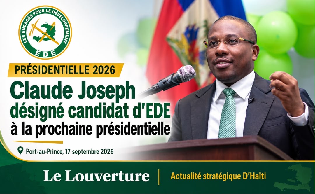 Claude Joseph, ancien Premier ministre haïtien et candidat désigné du parti EDE à la prochaine élection présidentielle.