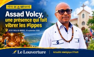 Assad Volcy, PDG de Gazette Haïti News, lors des festivités de la Fête de la Nativité dans les Nippes.