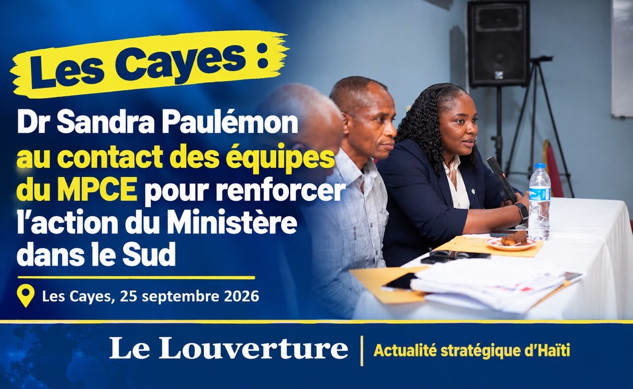 Dr Sandra Paulémon échange avec les employés de la Direction départementale du MPCE aux Cayes