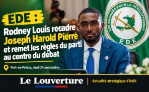 Rodney Louis, coordonnateur du Conseil stratégique du parti EDE.