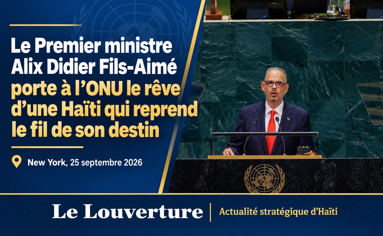 Le Premier ministre Alix Didier Fils-Aimé prononce son discours devant l’Assemblée générale des Nations Unies à New York