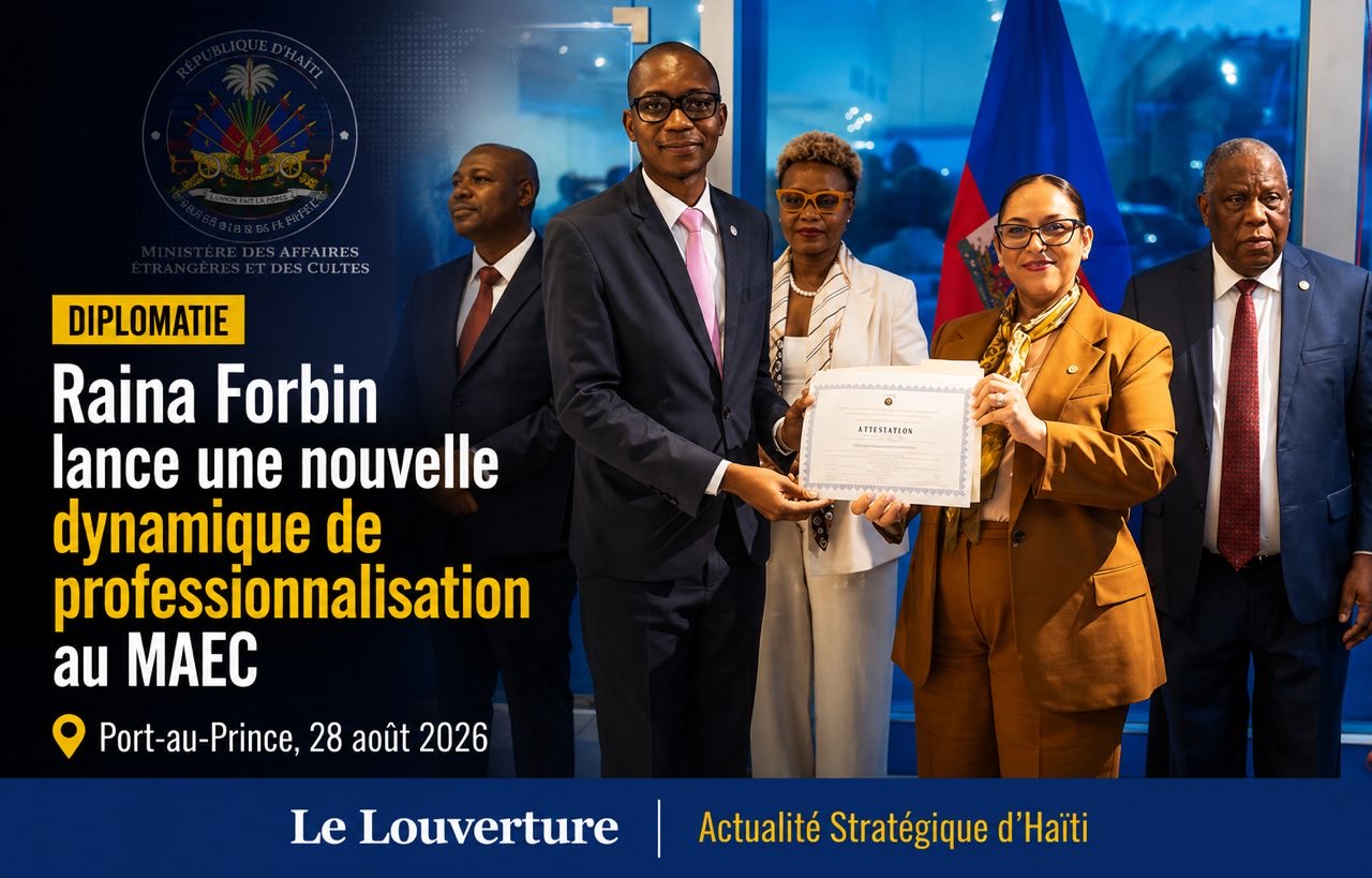 Cérémonie de remise des certificats au MAEC, Port-au-Prince.