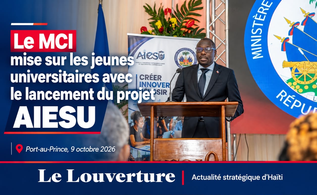 Lancement du projet AIESU à l'Université Quisqueya en présence du ministre James Monazard.