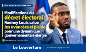 Rodney Louis, responsable politique, lors de sa prise de position sur les modifications du décret électoral.