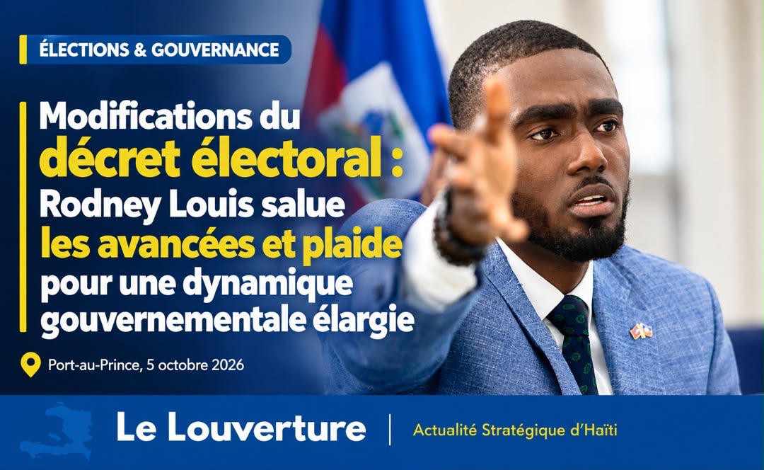 Rodney Louis, responsable politique, lors de sa prise de position sur les modifications du décret électoral.