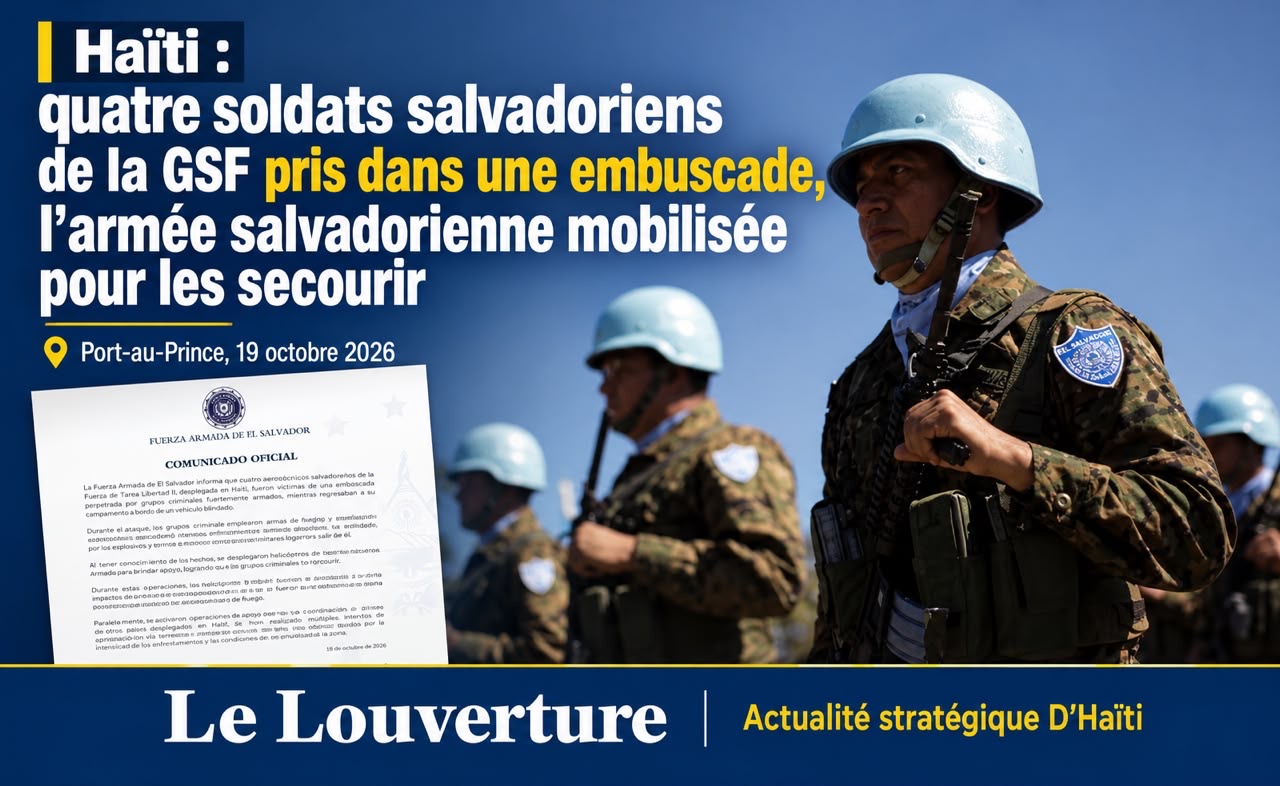Militaires salvadoriens de la GSF pris dans une embuscade en Haïti.
