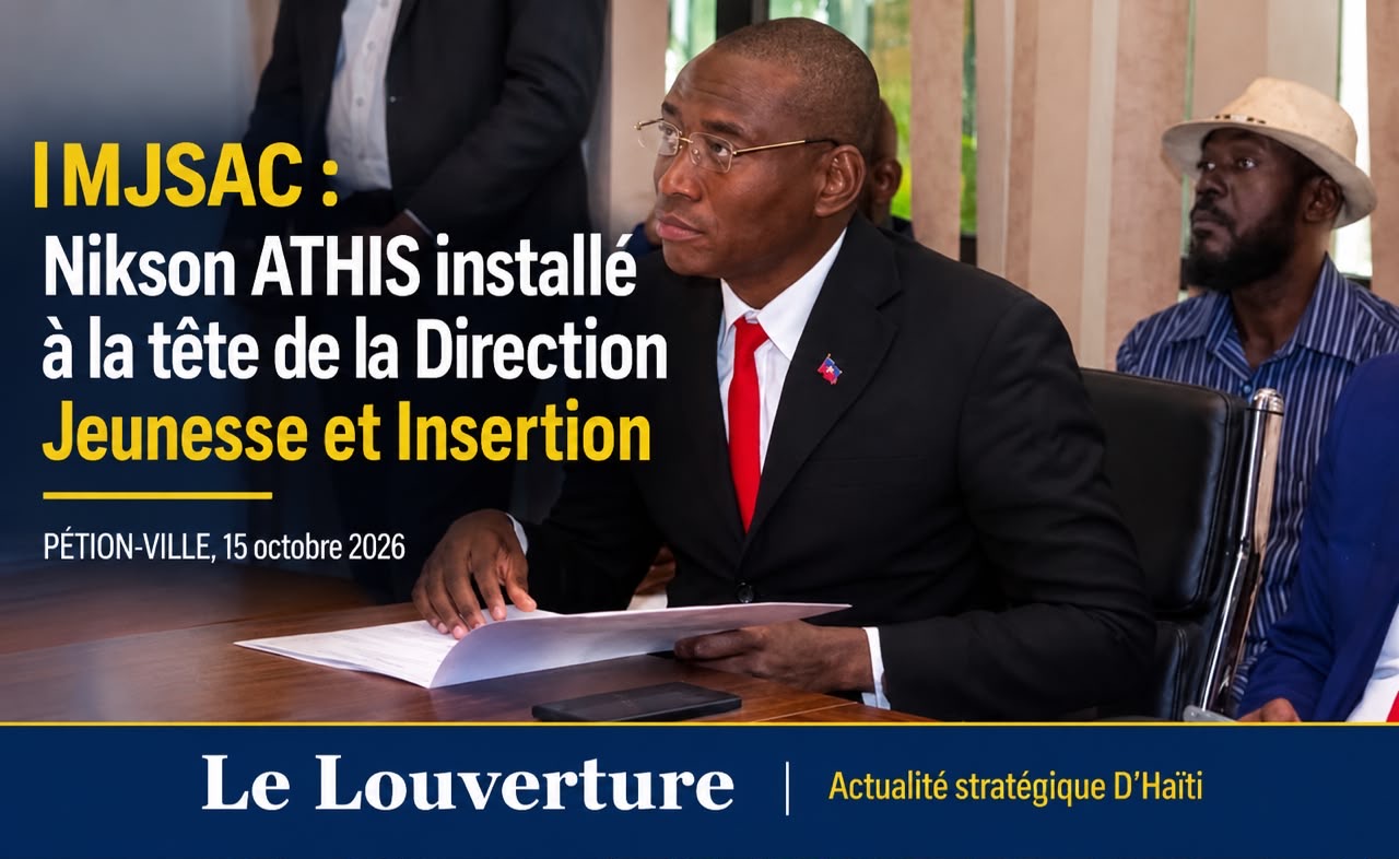 MJSAC : Nikson ATHIS installé à la tête de la Direction Jeunesse et Insertion 33 Nikson ATHIS lors de son installation à la tête de la Direction Jeunesse et Insertion du MJSAC.