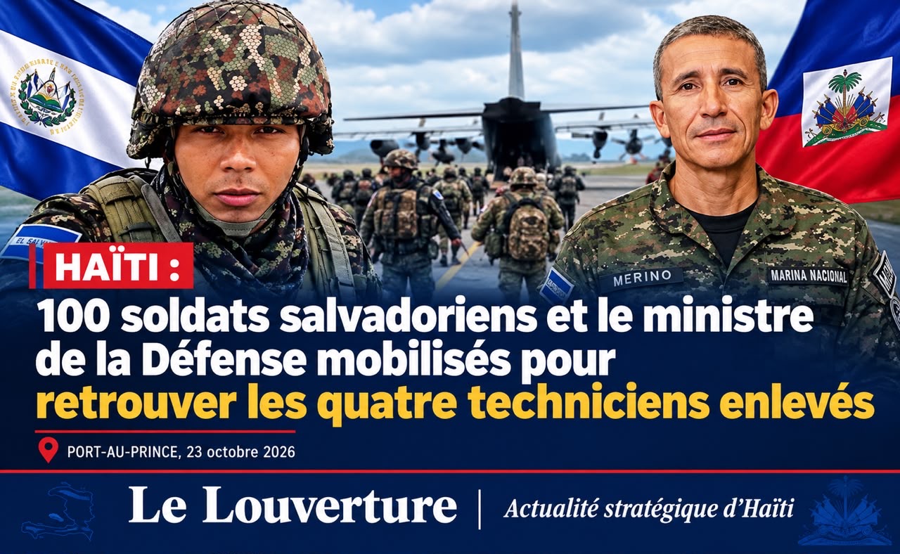 Soldats salvadoriens des forces spéciales déployés en Haïti pour retrouver les quatre techniciens enlevés.
