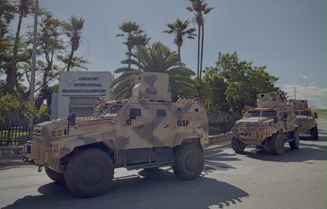 Militaires salvadoriens déployés en Haïti dans le cadre de la mission internationale de sécurité.