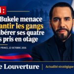 Le président salvadorien Nayib Bukele lors de son message d'avertissement aux gangs en Haïti.