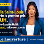 Daniella Saint-Louis, journaliste à Gazette Haïti, lauréate du premier prix en presse écrite du PJJH.