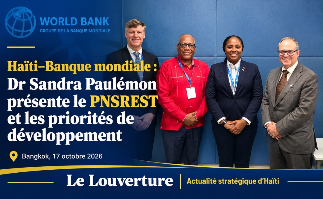 Dr Sandra Paulémon lors de sa rencontre avec la délégation de la Banque mondiale à Bangkok.